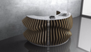 Parametric Wooden Office Entry Desk