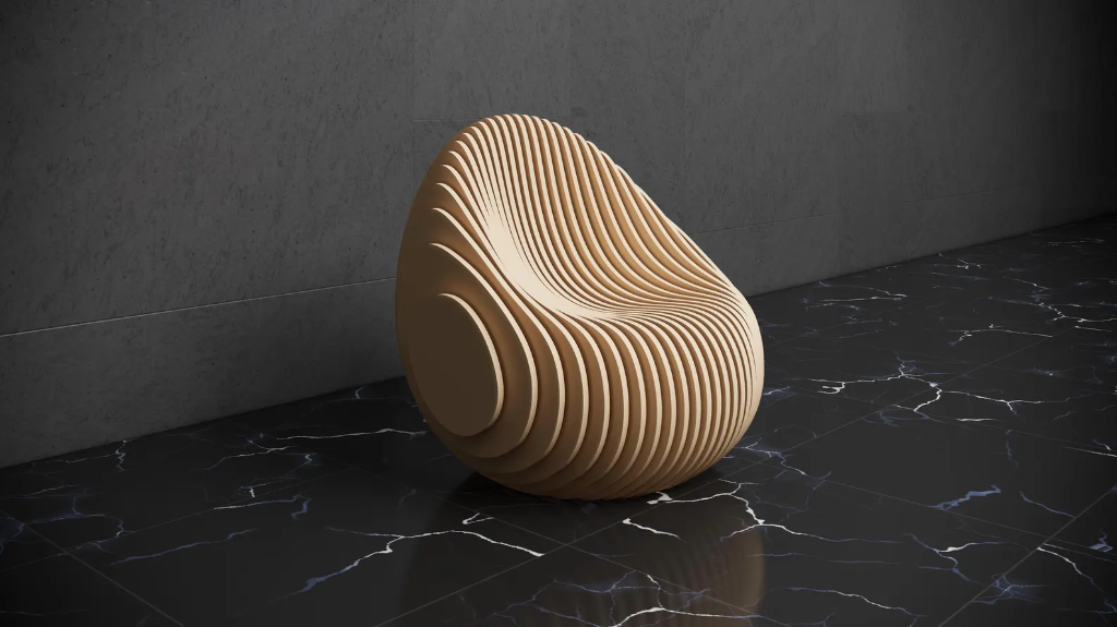 Parametric wooden chair
