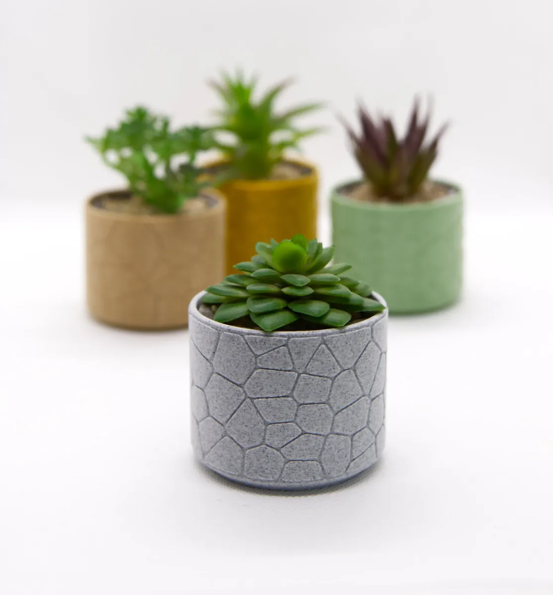 Vase #3 - curved Stone Pattern