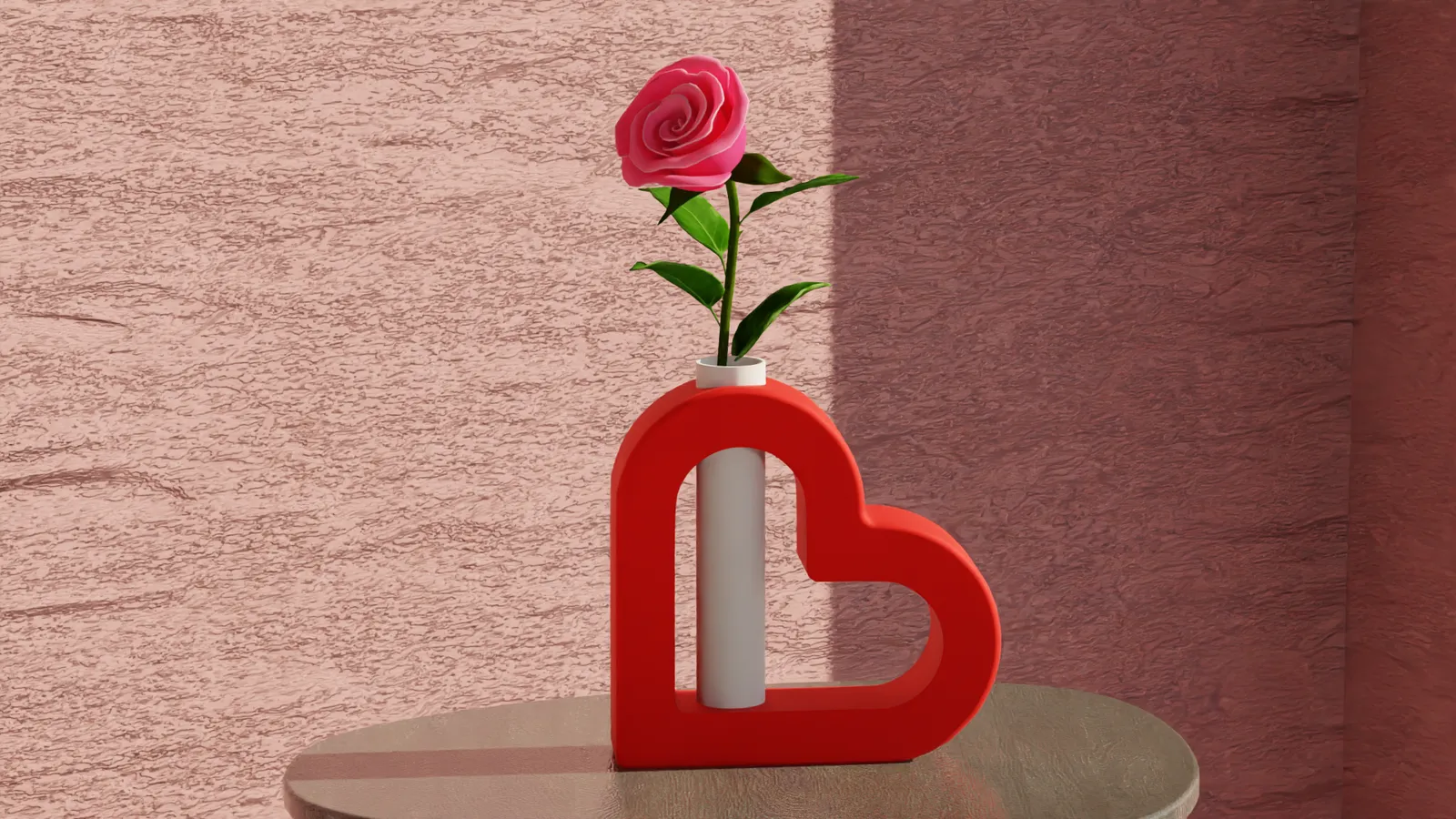 Heart Vase - Flower Vase (Decoration)
