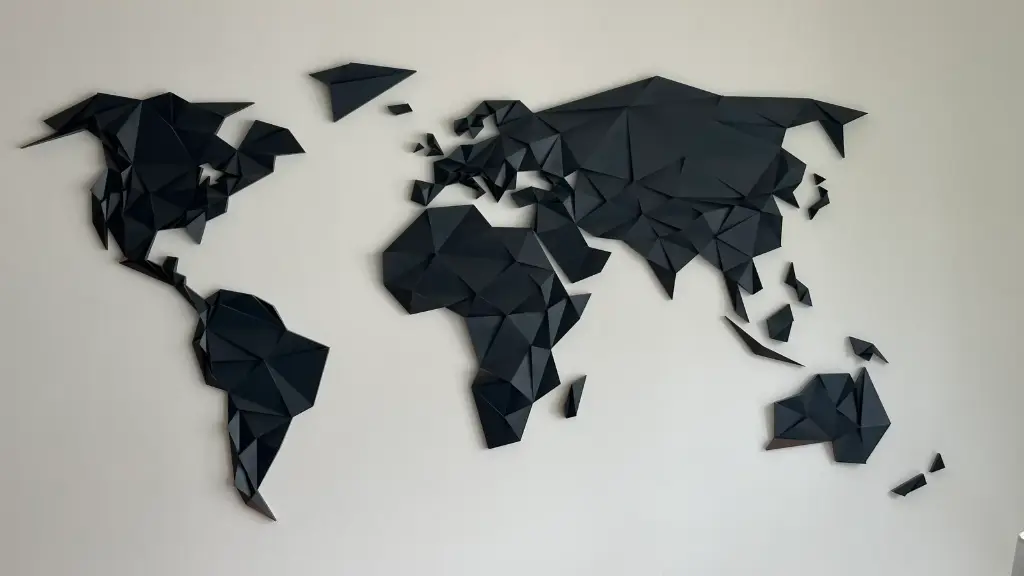 Low Poly World Map (1 meter version) 