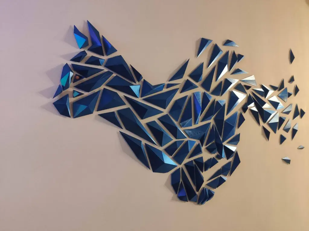 cat - Geometric wall art 