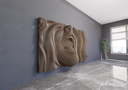 Parametric wall art/ Wavy Wooden Wall shelf Face in Waves / Digital files for wood cutting machines/cnc file/laser cutting file