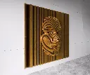 Female Face Wall Cut Files Art Decor Wavy Wooden Wall Decor Wall DesigN svg dxf eps / CNC files for cutting |#20|