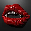 Parametric wall art VAMPIRE LIPS CNC cutting file 