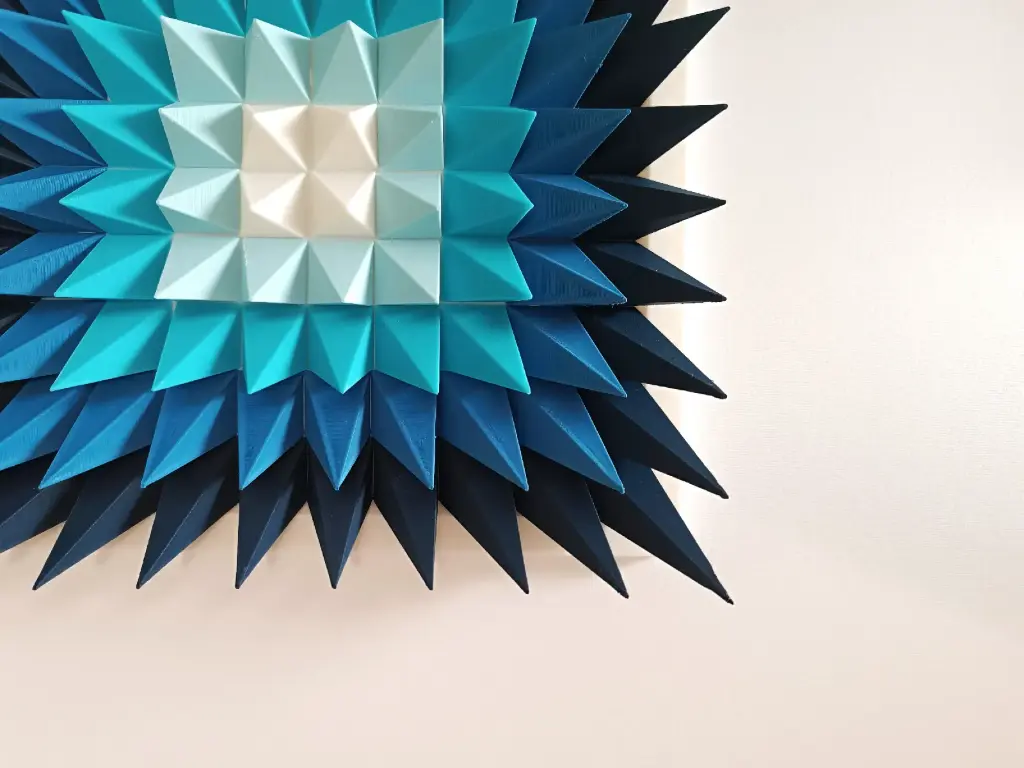 3D Wall Sculpture, Blue Drop