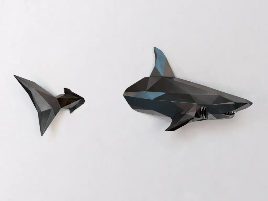 Low Poly Wall Shark