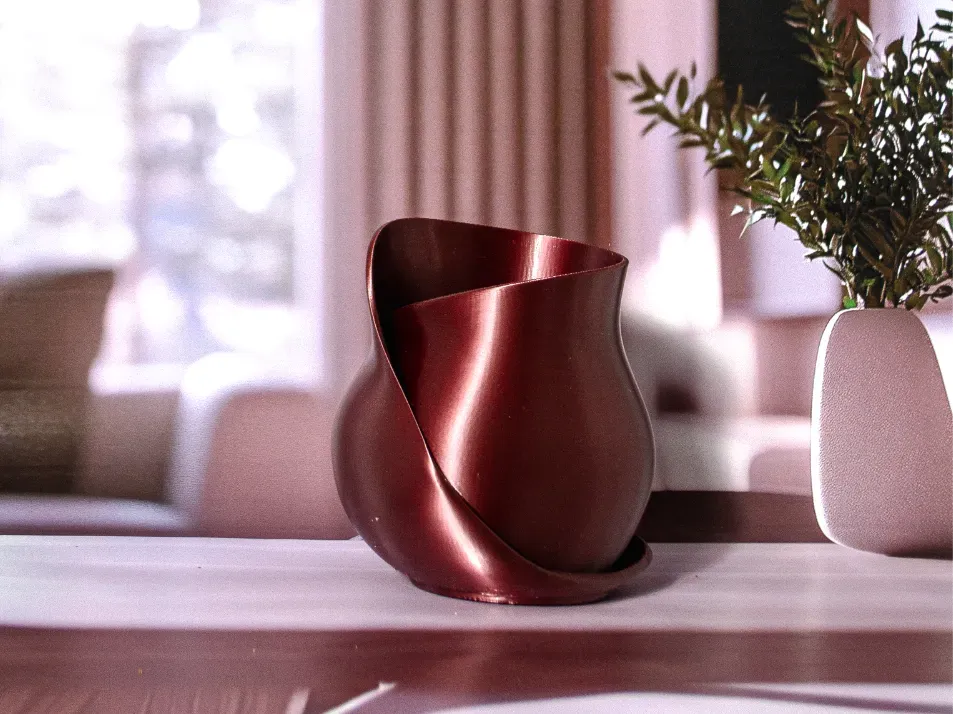 Christmas Ribbon Vase
