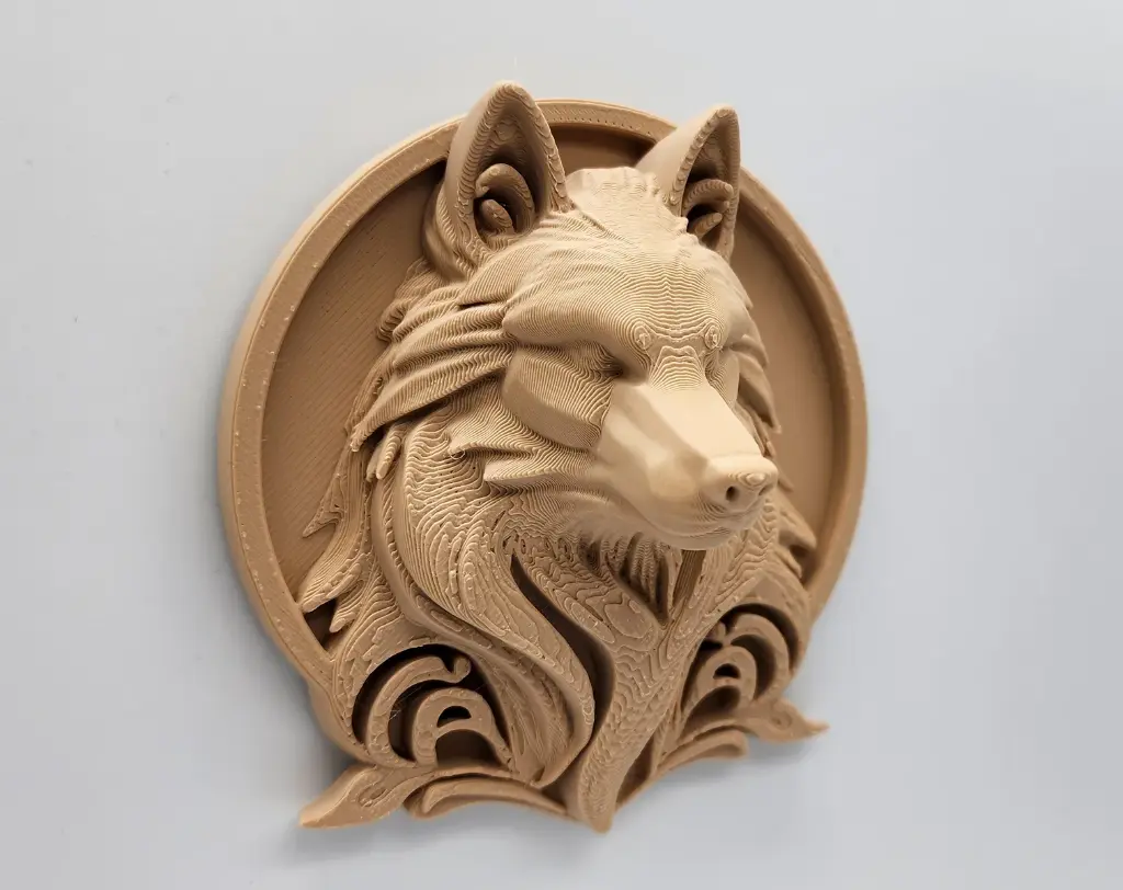 Wolf Relief Sculpture Wall Art - No Supports