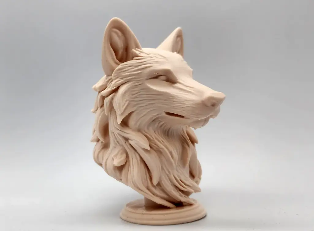 Wolf Bust on Pedestal