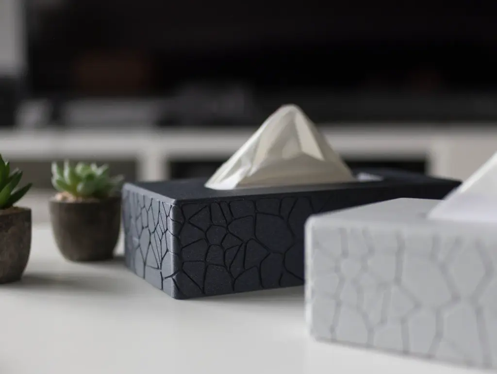 Tissue Box Cover #1 - curved Stone Pattern