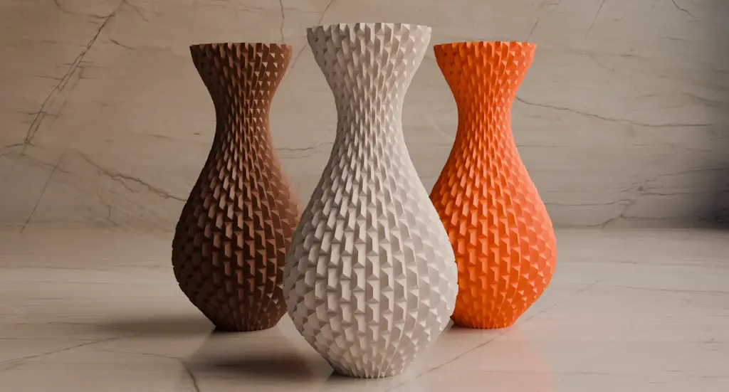 vase with rectangular pattern 