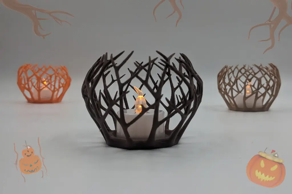 Creepy Tree Halloween Candle Holder - 3D Printable Spooky Decor 