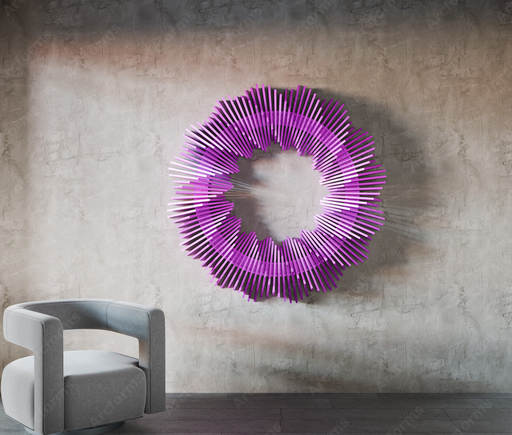 Parametric Wooden Sunrise Wall Art