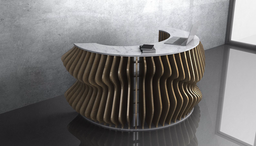 Parametric Wooden Office Entry Desk