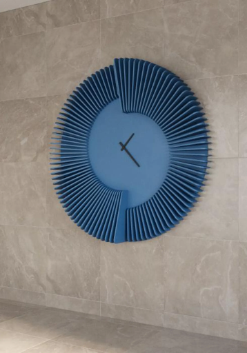 [Parametric Radial Art,Parametric Wavy Wooden Wall Decor,Modern Clock Design,Circle Wall Art,Wood Wall Art Decor,Digital File For CNC Cutting] ساعة جدارية بارومترية مودرن ٤