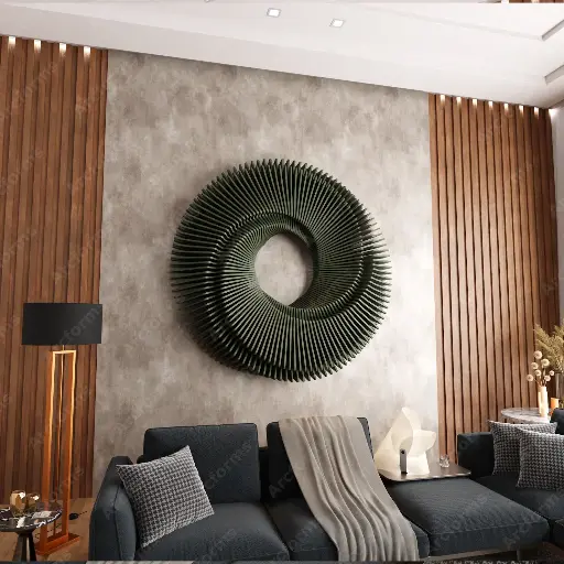 Round Design Parametric Wall Decor Cut Nested Files CNC and Laser Art Decor Radial Wooden CNC Wall Decor Art svg dxf eps / CNC files|#53| 