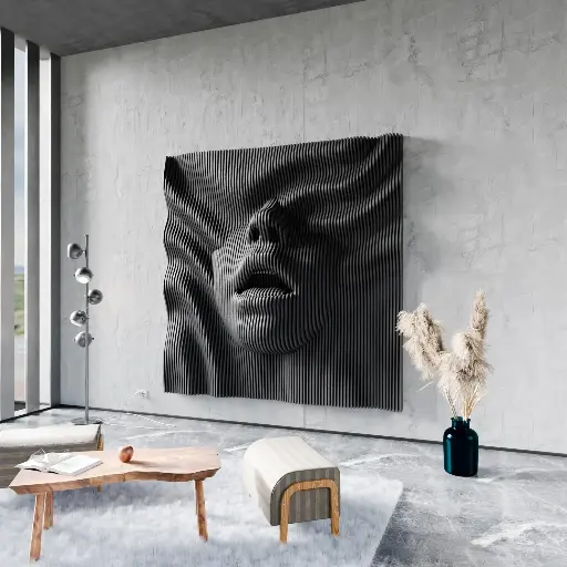 [Female Face Wall Cut Files Art Decor Wavy Wooden Wall Decor Wall DesigN svg dxf eps / CNC files for cutting |#143|] Female Face Wall Cut Files Art Decor Wavy Wooden Wall Decor Wall DesigN svg dxf eps / CNC files for cutting |#143|