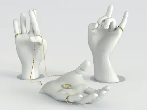 Ringholder hand