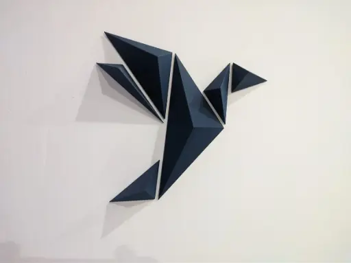 [Origami Crane Geometric Wall Art ] لوحة جدارية فنية