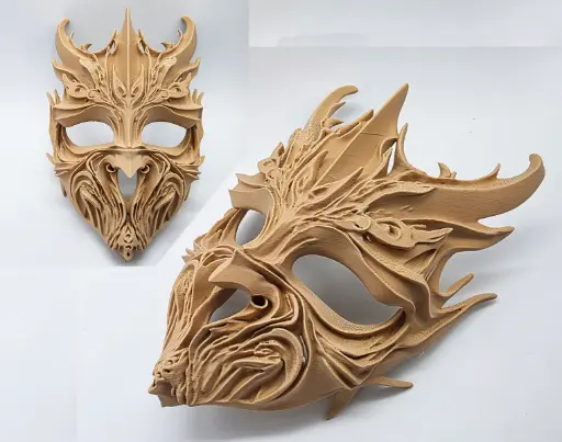 [Wood-Carved Dark Ritual Mask] قناع الخشب 
