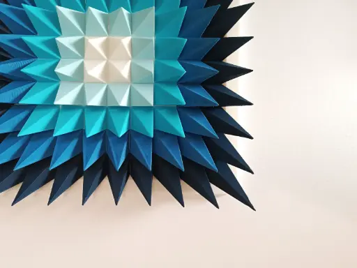 [3D Wall Sculpture, Blue Drop] 3D Wall Sculpture, Blue Drop