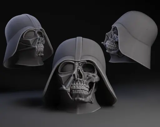 Darth Vader Skull / With Updated hole fix