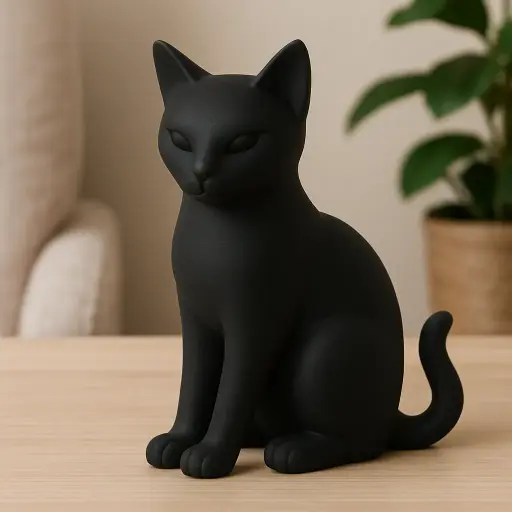 [Modern Black Cat Figurine] ديكور فني - قطة