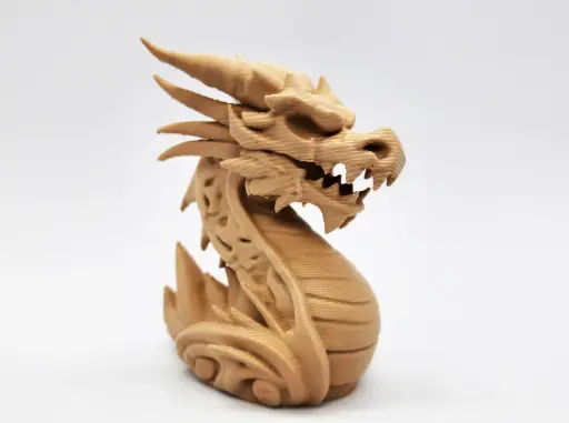 [Wood-Carved Dragon Statue] مجسم التنين الخشبي 