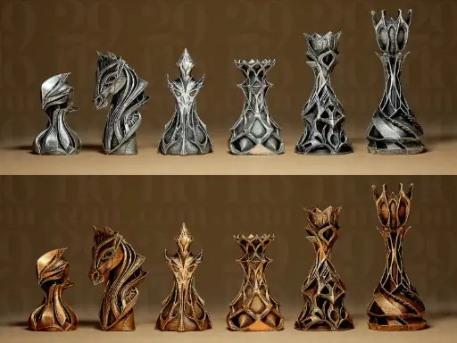 Stylized Chess Set