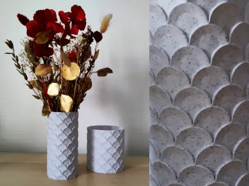 ["Fishscale" Vase & Planter] مزهرية تشكيلية
