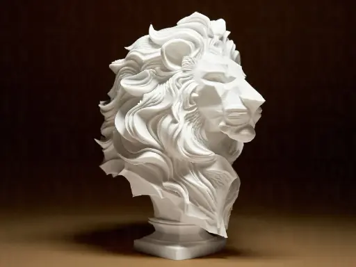 [Elegant Lion Sculpture] Elegant Lion Sculpture